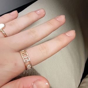 ZAFUL gold painted roman numeral ring